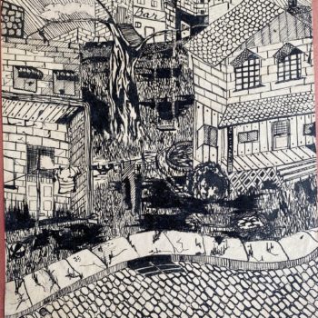 Roberta Catizone, pen & ink